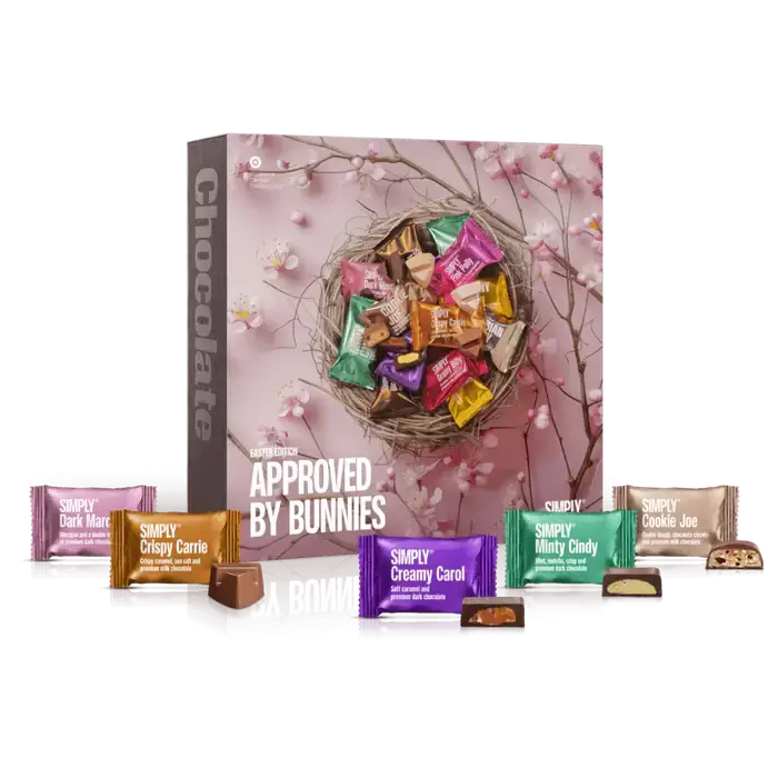 eksklusiv-paaskeaeske-med-50-stk-mix-chokoladebites-fra-simply