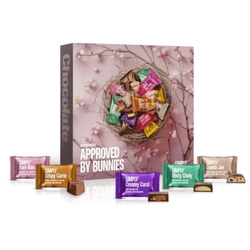 eksklusiv-paaskeaeske-med-50-stk-mix-chokoladebites-fra-simply